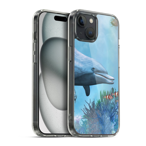 Simone Gatterwe Dolphins Seascape Soft Gel Case for Apple iPhone 15 Plus & MagSafe
