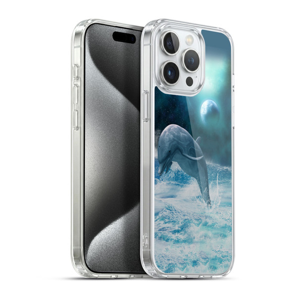 Simone Gatterwe Dolphins Freedom Soft Gel Case for Apple iPhone 15 Pro Max & MagSafe