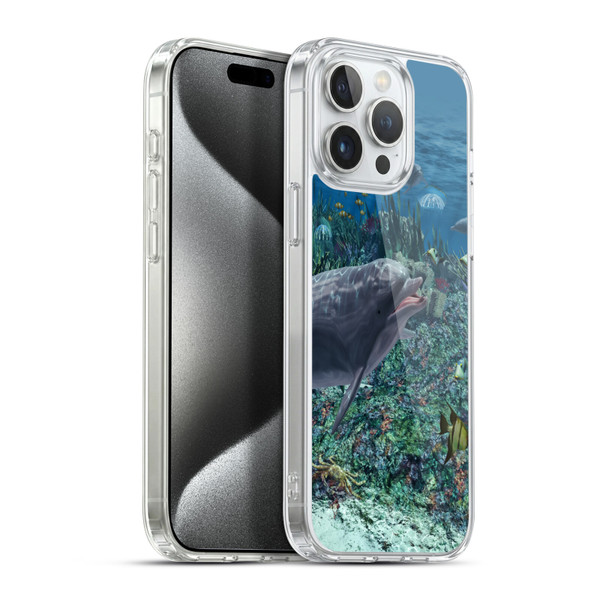 Simone Gatterwe Dolphins Reef Play Soft Gel Case for Apple iPhone 15 Pro Max & MagSafe