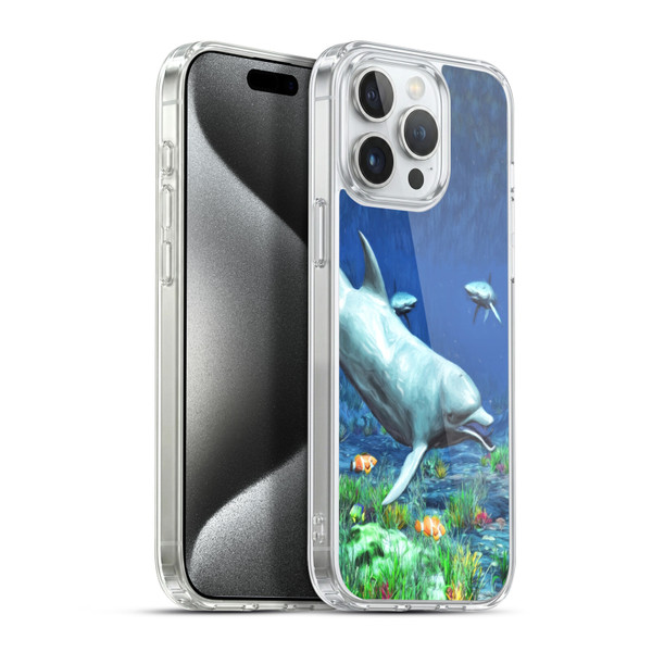 Simone Gatterwe Dolphins Underwater Soft Gel Case for Apple iPhone 15 Pro Max & MagSafe