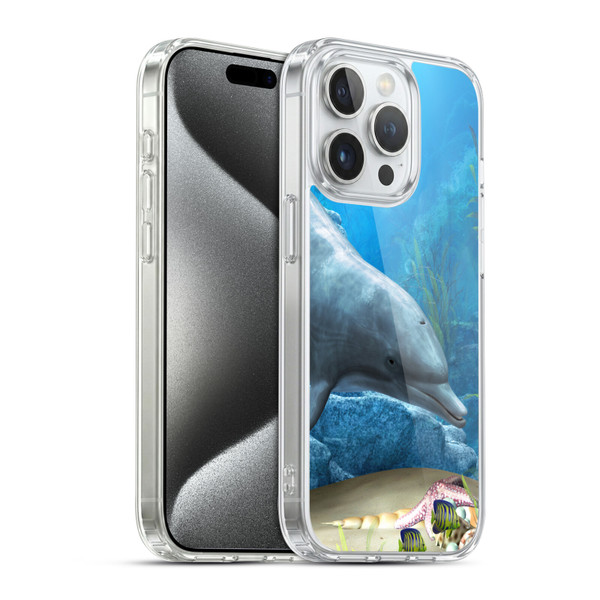 Simone Gatterwe Dolphins Dolphin World Soft Gel Case for Apple iPhone 15 Pro & MagSafe
