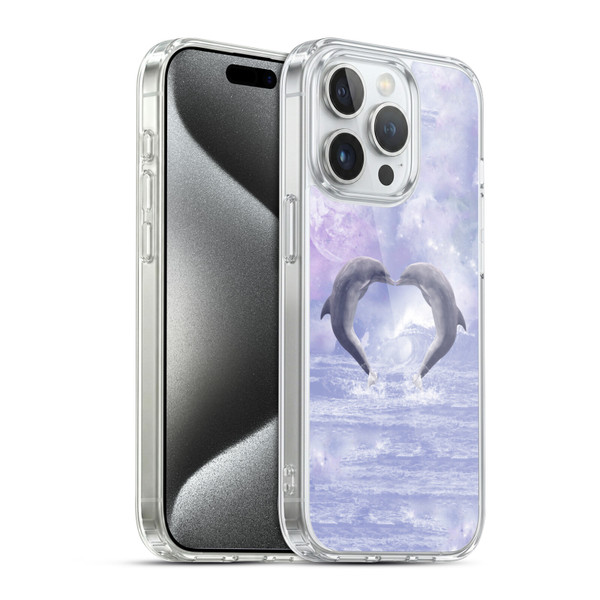 Simone Gatterwe Dolphins Kisses Soft Gel Case for Apple iPhone 15 Pro & MagSafe