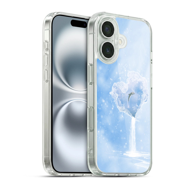 Simone Gatterwe Dolphins Heart Of Ocean Soft Gel Case for Apple iPhone 16 & MagSafe