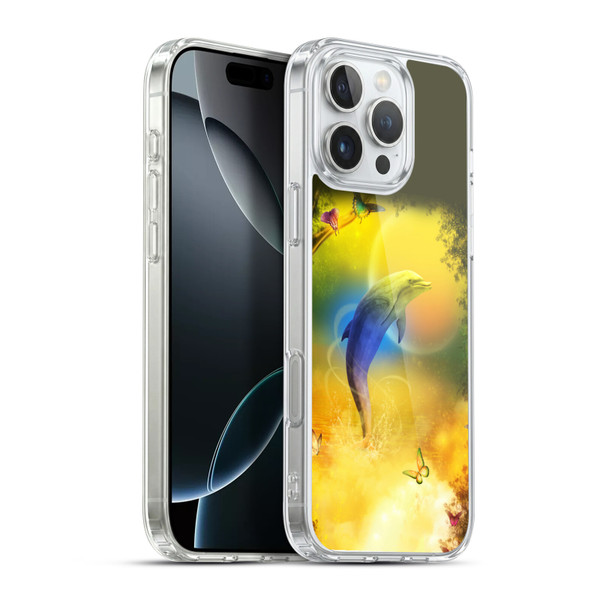 Simone Gatterwe Dolphins Colorful Dolphin Soft Gel Case for Apple iPhone 16 Pro Max & MagSafe