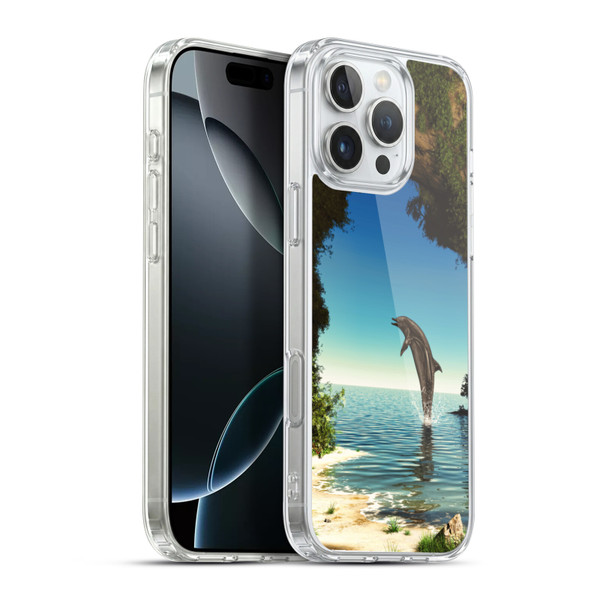 Simone Gatterwe Dolphins Hidden Cave Soft Gel Case for Apple iPhone 16 Pro Max & MagSafe