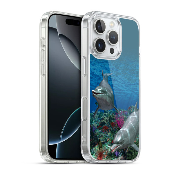 Simone Gatterwe Dolphins Twins Soft Gel Case for Apple iPhone 16 Pro & MagSafe