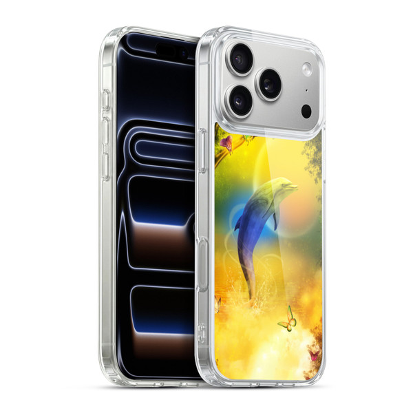 Simone Gatterwe Dolphins Colorful Dolphin Soft Gel Case for Apple iPhone 17 Pro Max