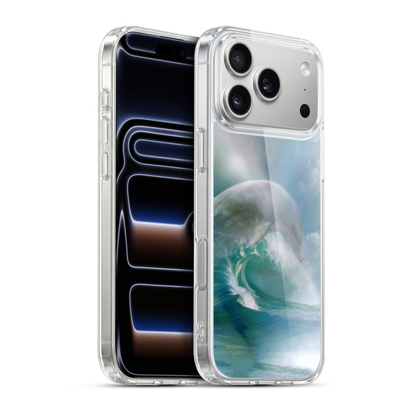 Simone Gatterwe Dolphins Ocean Waves Soft Gel Case for Apple iPhone 17 Pro Max