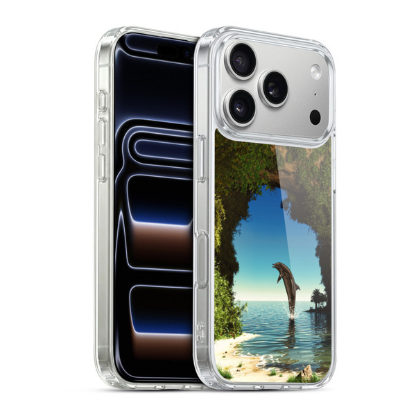 Simone Gatterwe Dolphins Hidden Cave Soft Gel Case for Apple iPhone 17 Pro