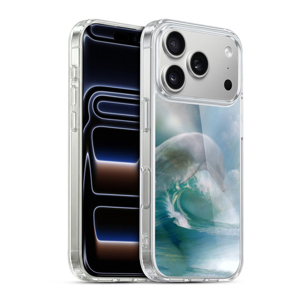 Simone Gatterwe Dolphins Ocean Waves Soft Gel Case for Apple iPhone 17 Pro