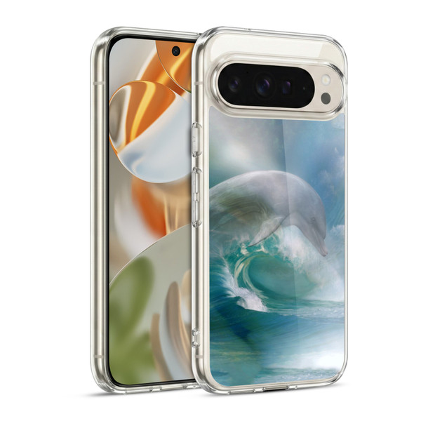 Simone Gatterwe Dolphins Ocean Waves Soft Gel Case for Google Pixel 9 / Pixel 9 Pro