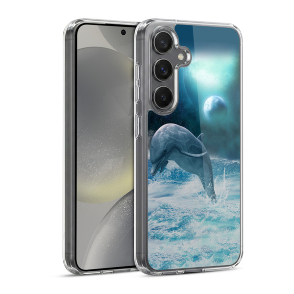 Simone Gatterwe Dolphins Freedom Soft Gel Case for Samsung Galaxy S24 5G & MagSafe