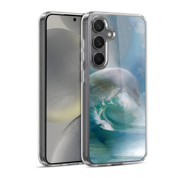 Simone Gatterwe Dolphins Ocean Waves Soft Gel Case for Samsung Galaxy S24 5G & MagSafe