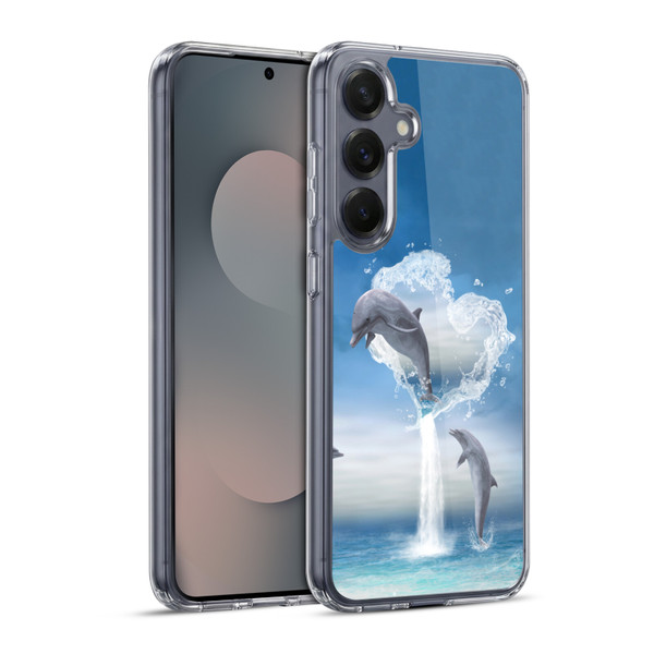 Simone Gatterwe Dolphins Lovers Soft Gel Case for Samsung Galaxy S25+ & MagSafe