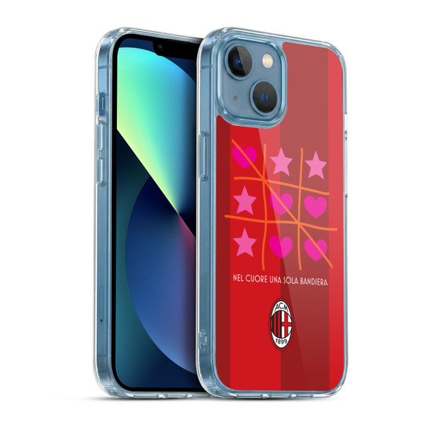 AC Milan Children Tic Tac Toe Soft Gel Case for Apple iPhone 13 Mini & MagSafe