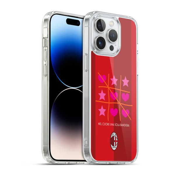 AC Milan Children Tic Tac Toe Soft Gel Case for Apple iPhone 14 Pro Max & MagSafe