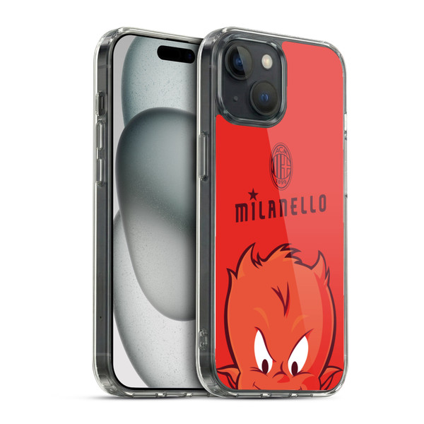 AC Milan Children Milanello Soft Gel Case for Apple iPhone 15 & MagSafe