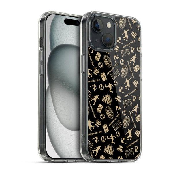 AC Milan Children Pattern Soft Gel Case for Apple iPhone 15 & MagSafe