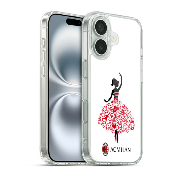 AC Milan Children Dream Big Soft Gel Case for Apple iPhone 16 & MagSafe