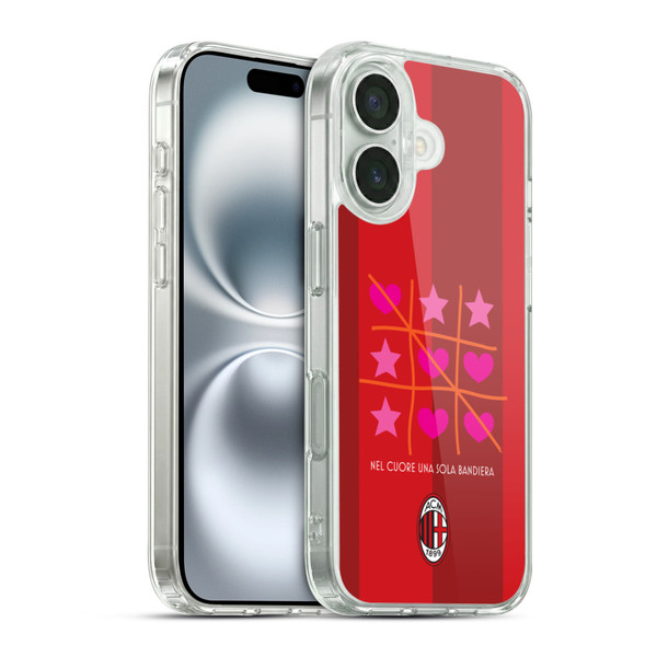 AC Milan Children Tic Tac Toe Soft Gel Case for Apple iPhone 16 & MagSafe