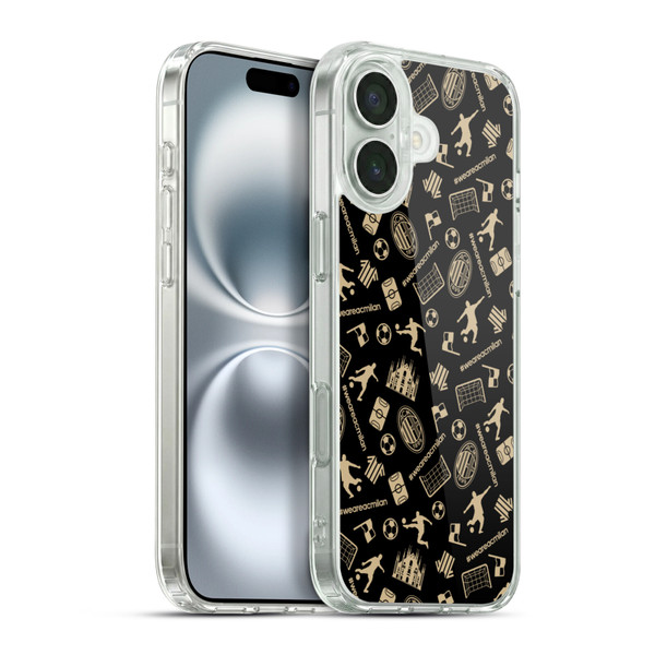 AC Milan Children Pattern Soft Gel Case for Apple iPhone 16 Plus & MagSafe