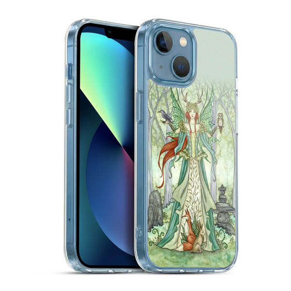 Amy Brown Mystical Art Nature Harmony Soft Gel Case for Apple iPhone 13 Mini & MagSafe
