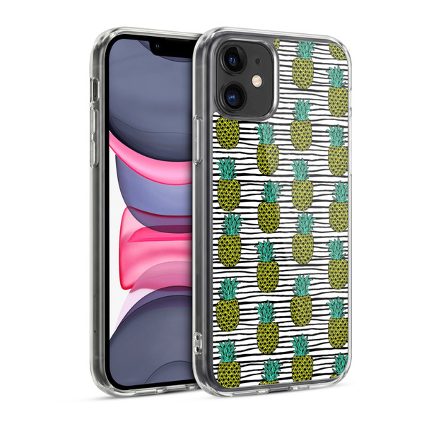 Andrea Lauren Design Food Pattern Pineapples Soft Gel Case for Apple iPhone 11