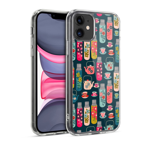 Andrea Lauren Design Food Pattern Jars & Teacups Soft Gel Case for Apple iPhone 11