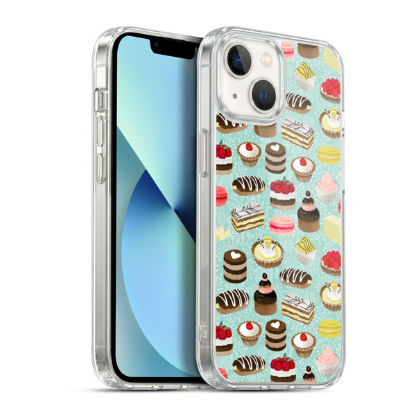 Andrea Lauren Design Food Pattern Desserts Soft Gel Case for Apple iPhone 13