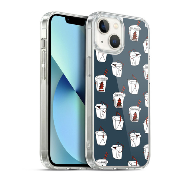Andrea Lauren Design Food Pattern Take Out Soft Gel Case for Apple iPhone 13