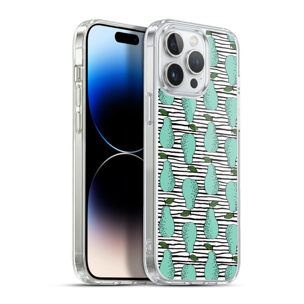 Andrea Lauren Design Food Pattern Pear Soft Gel Case for Apple iPhone 13 Pro Max & MagSafe