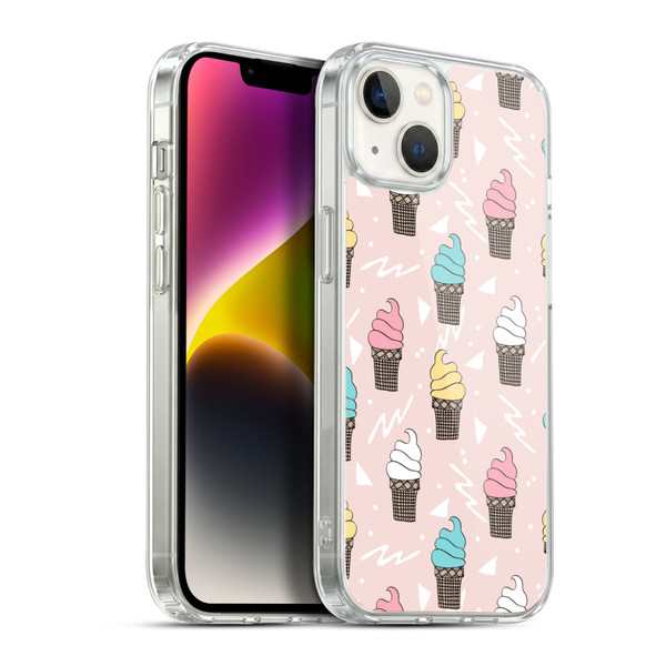 Andrea Lauren Design Food Pattern Ice Cream Soft Gel Case for Apple iPhone 14 Plus & MagSafe