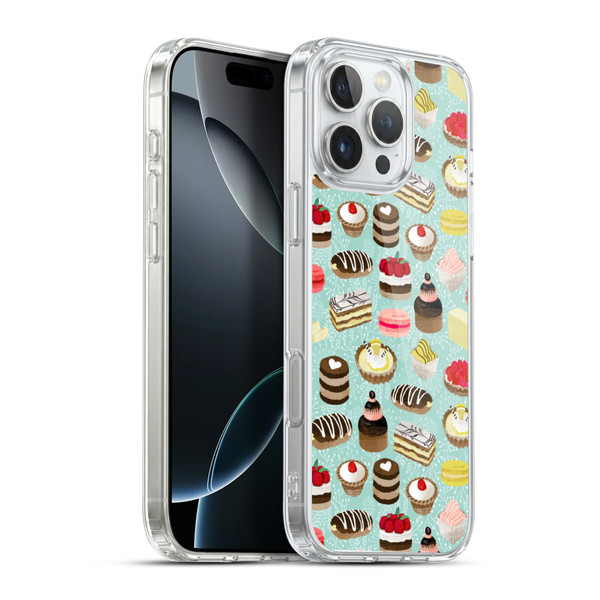 Andrea Lauren Design Food Pattern Desserts Soft Gel Case for Apple iPhone 16 Pro Max & MagSafe