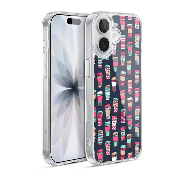 Andrea Lauren Design Food Pattern Coffee Soft Gel Case for Apple iPhone 17