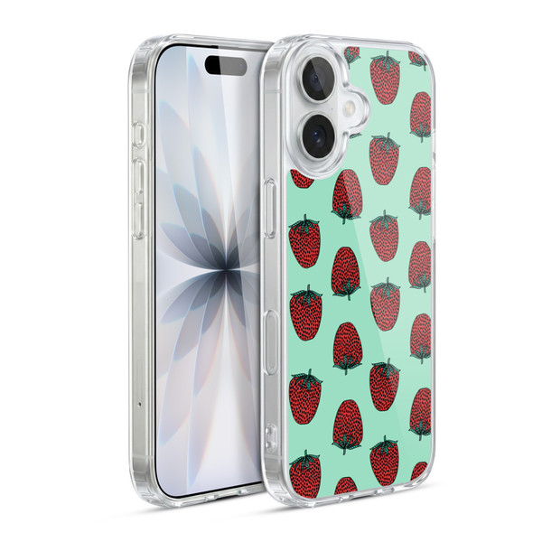 Andrea Lauren Design Food Pattern Strawberry Soft Gel Case for Apple iPhone 17