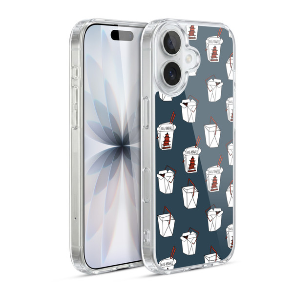 Andrea Lauren Design Food Pattern Take Out Soft Gel Case for Apple iPhone 17
