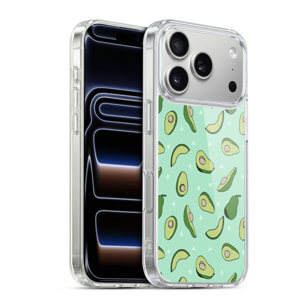 Andrea Lauren Design Food Pattern Avocado Soft Gel Case for Apple iPhone 17 Pro