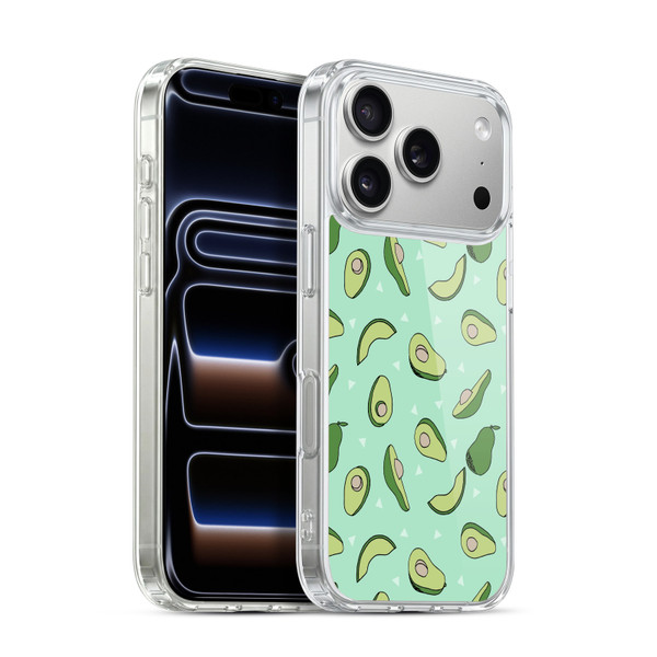 Andrea Lauren Design Food Pattern Avocado Soft Gel Case for Apple iPhone 17 Pro