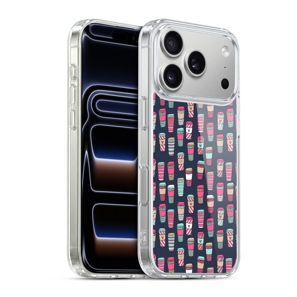 Andrea Lauren Design Food Pattern Coffee Soft Gel Case for Apple iPhone 17 Pro