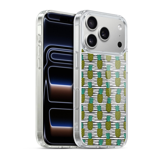 Andrea Lauren Design Food Pattern Pineapples Soft Gel Case for Apple iPhone 17 Pro