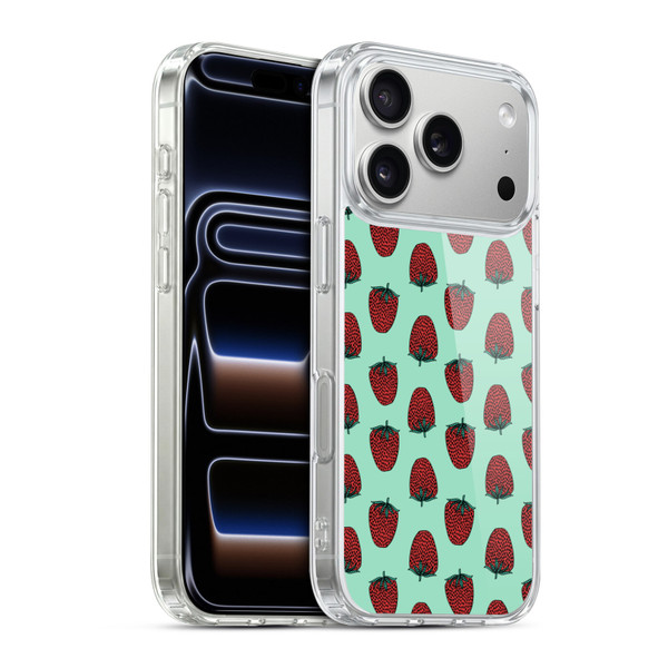 Andrea Lauren Design Food Pattern Strawberry Soft Gel Case for Apple iPhone 17 Pro