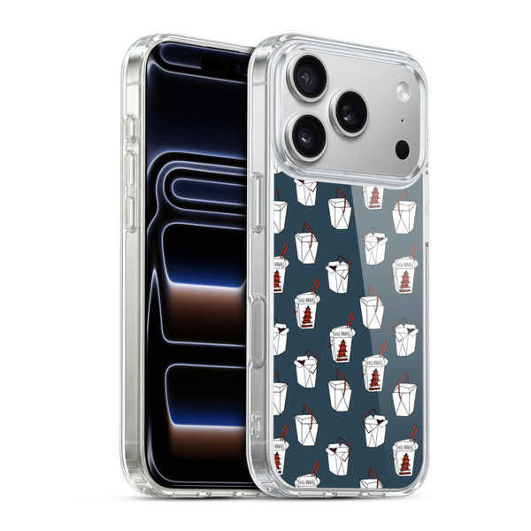 Andrea Lauren Design Food Pattern Take Out Soft Gel Case for Apple iPhone 17 Pro