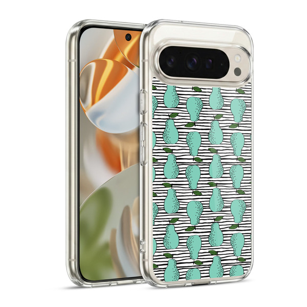 Andrea Lauren Design Food Pattern Pear Soft Gel Case for Google Pixel 9 / Pixel 9 Pro