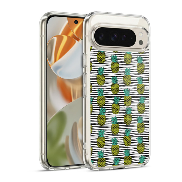 Andrea Lauren Design Food Pattern Pineapples Soft Gel Case for Google Pixel 9 / Pixel 9 Pro