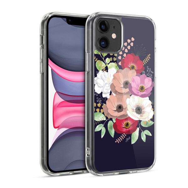 Anis Illustration Flowers Bouquet 2 Soft Gel Case for Apple iPhone 11