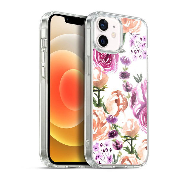 Anis Illustration Flowers Watercolour Soft Gel Case for Apple iPhone 12 / iPhone 12 Pro & MagSafe