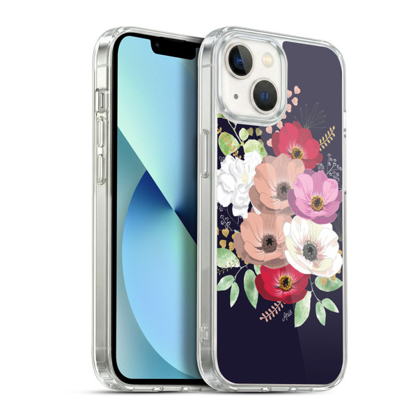 Anis Illustration Flowers Bouquet 2 Soft Gel Case for Apple iPhone 13