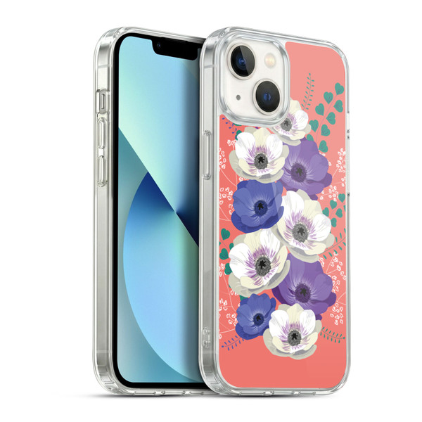 Anis Illustration Flowers Bouquet 4 Soft Gel Case for Apple iPhone 13