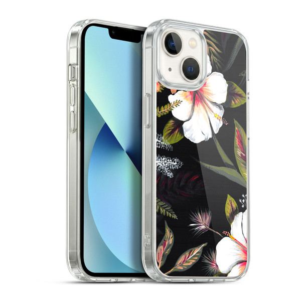 Anis Illustration Flowers Tropical Soft Gel Case for Apple iPhone 13