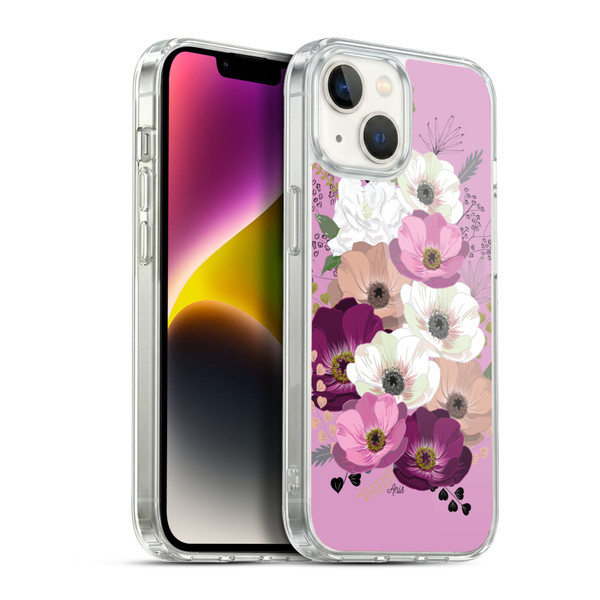 Anis Illustration Flowers Bouquet 3 Soft Gel Case for Apple iPhone 14